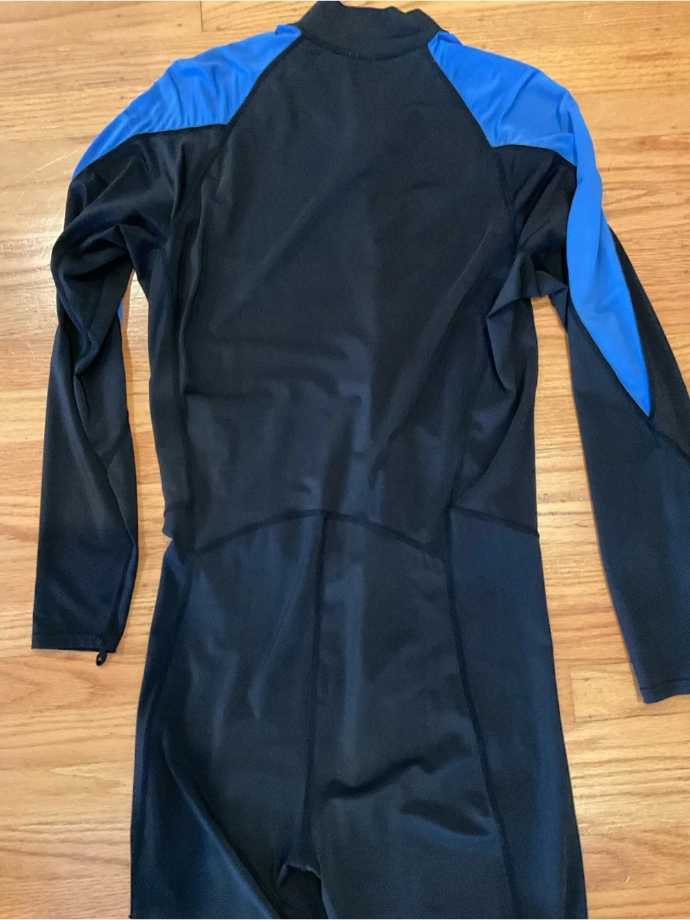 Men's Black and Blue Full-Zip Rash Guard Suit by Tilos